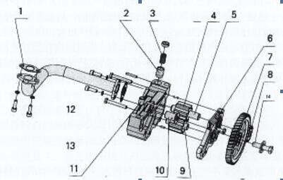  玉柴發(fā)電機(jī)YC6L機(jī)油泵總成